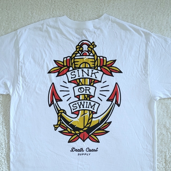 Death☠️ Coast Supply "Sink or Swim" Graphic Tee👕 - NWOT - Picture 8 of 13
